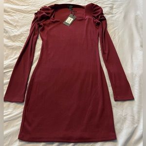 NWT - Revamped Dress Collection - Maroon Ripped Dress